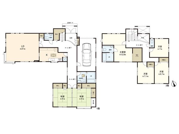 横須賀市湘南国際村1丁目 間取図(平面図) 横須賀市湘南国際村1丁目 間取図(平面図)