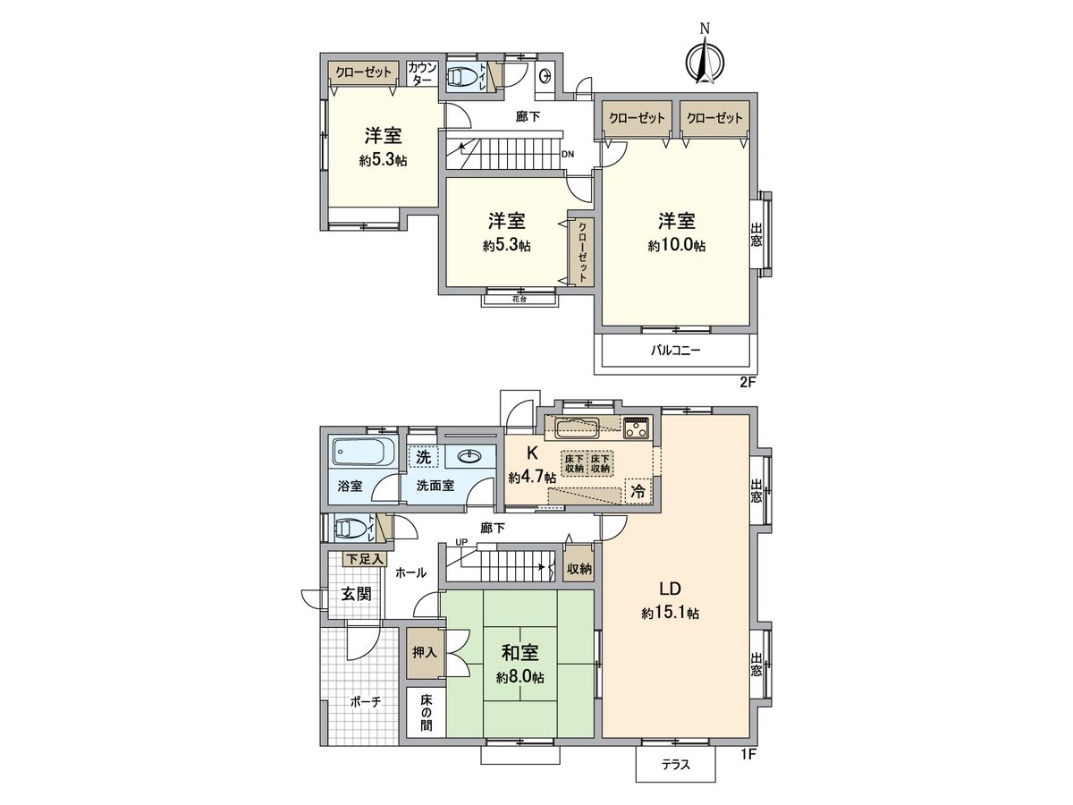 逗子市沼間3丁目 間取図(平面図) 間取図(平面図)
