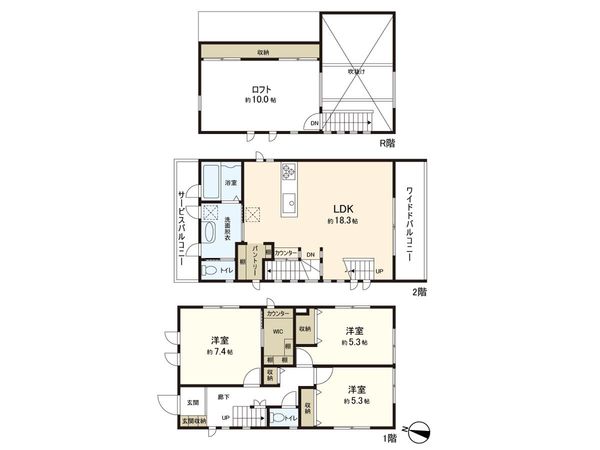 逗子市久木8丁目(新築戸建)A棟 間取図(平面図)