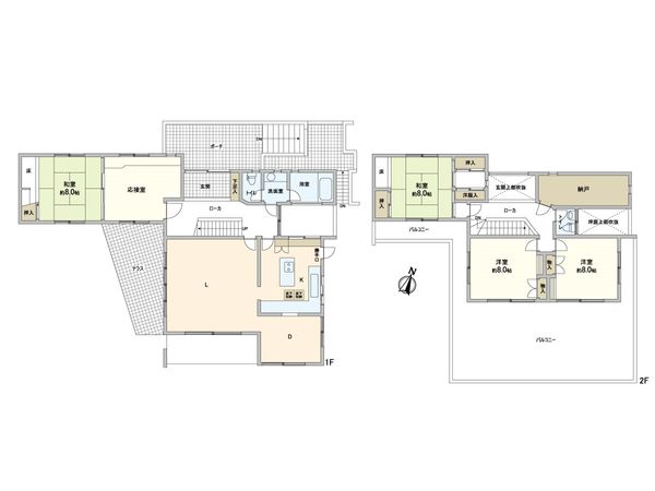 三浦郡葉山町堀内 間取図(平面図)