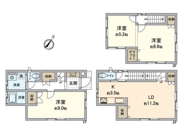 三浦郡葉山町堀内 戸建 間取図(平面図) 間取図(平面図)
