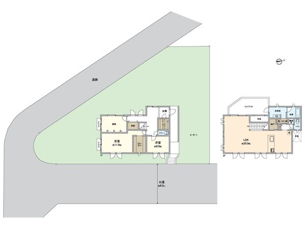三浦郡葉山町堀内 間取図(平面図)