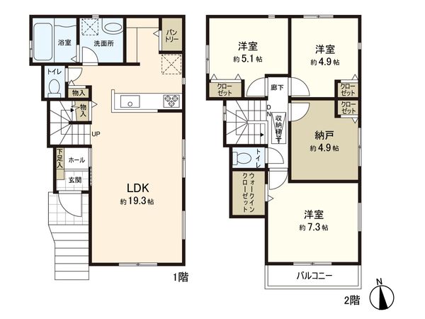逗子市沼間6丁目 新築戸建 B号棟 間取図(平面図)