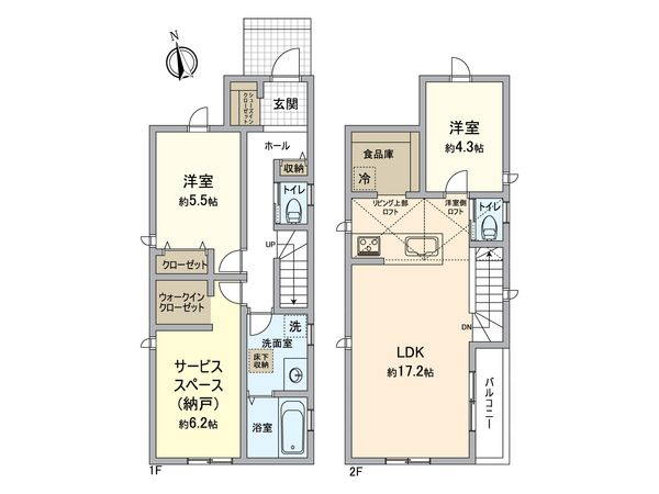 逗子市小坪1丁目 新築戸建 間取図(平面図) 間取図(平面図)