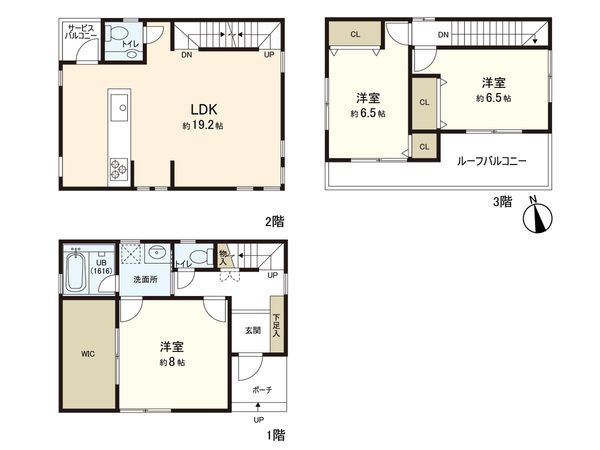 逗子市新宿3丁目 戸建 間取図(平面図) 逗子市新宿3丁目 戸建 間取図(平面図)