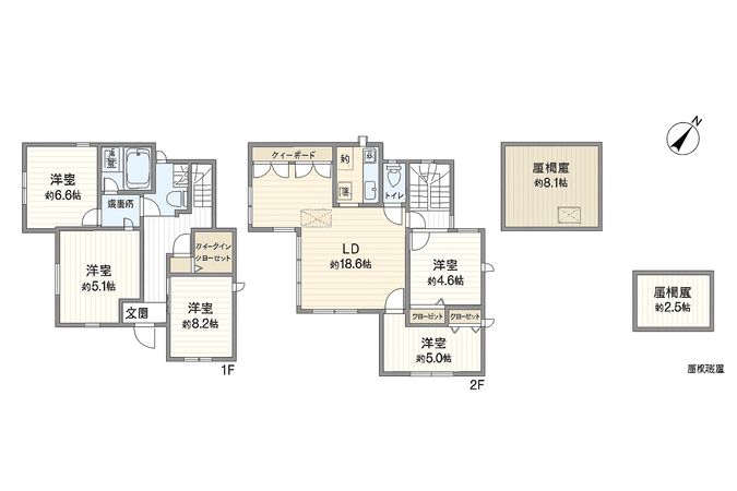 三浦郡葉山町長柄 間取図(平面図)