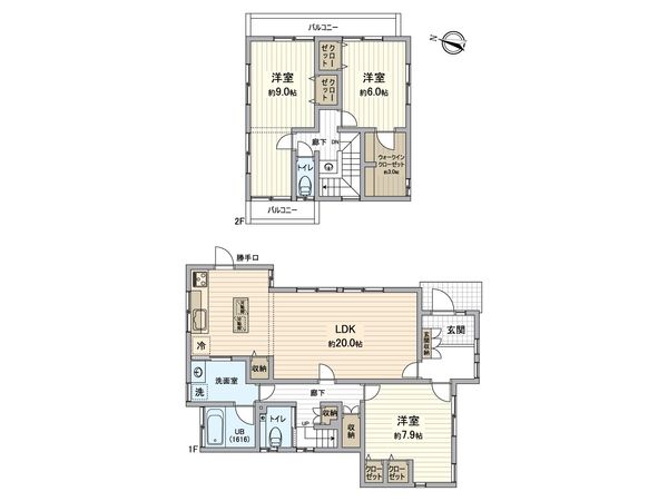三浦郡葉山町一色 戸建 間取図(平面図) 間取図(平面図)