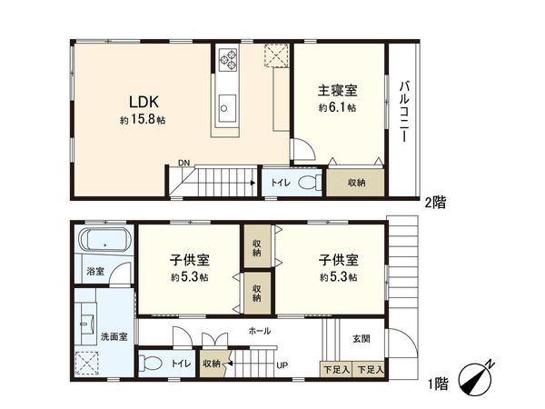 逗子市池子3丁目(新築戸建)1号棟 間取図(平面図) 間取図(平面図)