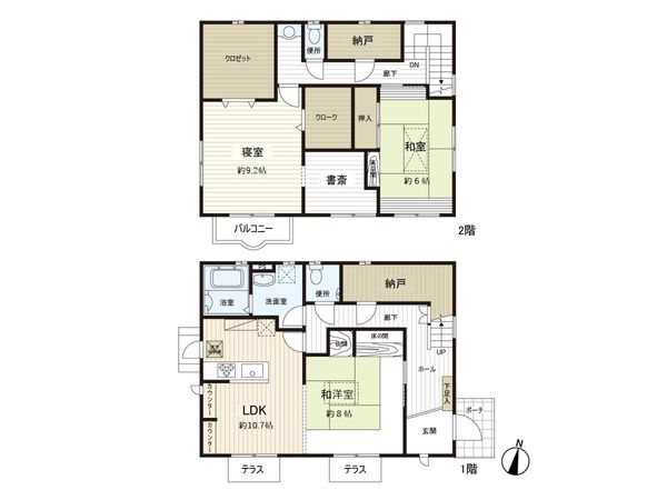逗子市小坪2丁目三井ホーム戸建 間取図(平面図) 逗子市小坪2丁目三井ホーム戸建 間取図(平面図)