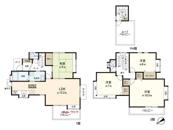逗子市小坪3丁目 間取図(平面図) 逗子市小坪3丁目 間取図(平面図)