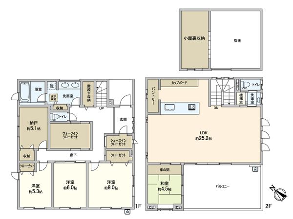逗子市逗子6丁目 間取図(平面図) 逗子市逗子6丁目 間取図(平面図)