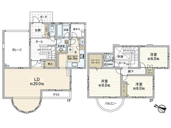 湘南国際村1丁目 戸建 間取図(平面図) 湘南国際村1丁目 戸建 間取図(平面図)