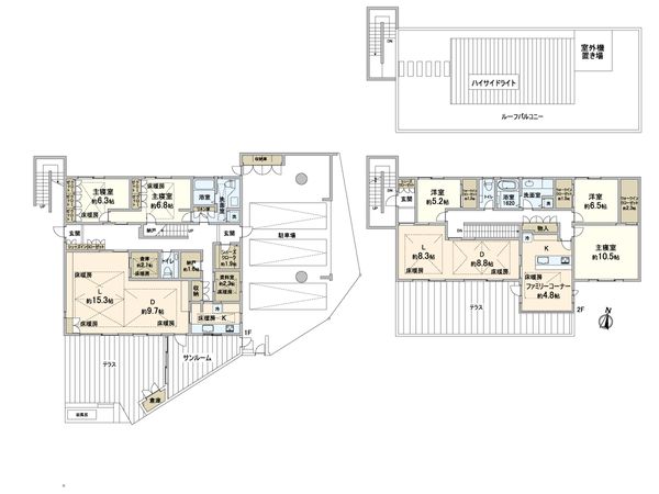 逗子市逗子6丁目 戸建 間取図(平面図) 逗子市逗子6丁目 戸建 間取図(平面図)