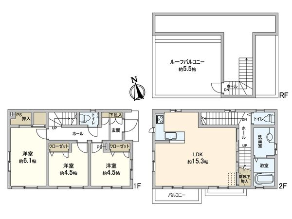 三浦郡葉山町一色 戸建 間取図(平面図)