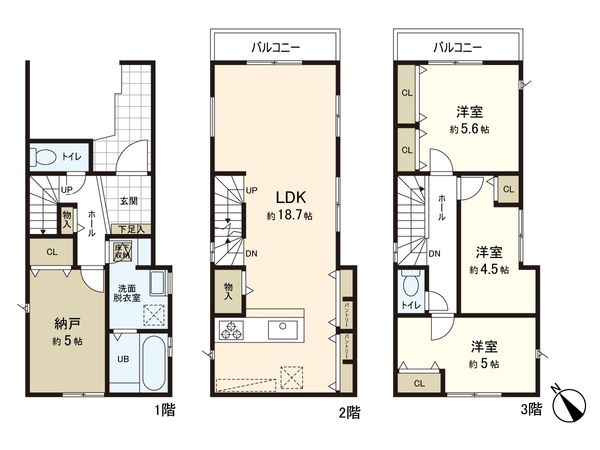 逗子市池子2丁目(新築戸建)1号棟 間取図(平面図) 逗子市池子2丁目(新築戸建)1号棟 間取図(平面図)