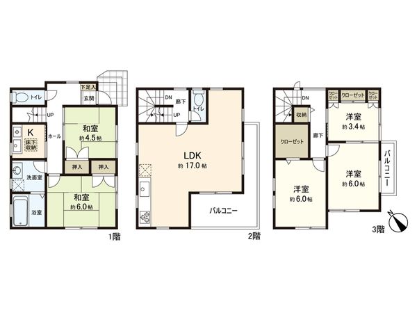 三浦郡葉山町下山口 戸建 間取図(平面図) 三浦郡葉山町下山口 戸建 間取図(平面図)