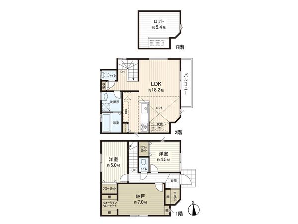 逗子市新宿3丁目(新築戸建)1号棟 間取図(平面図) 逗子市新宿3丁目(新築戸建)1号棟 間取図(平面図)