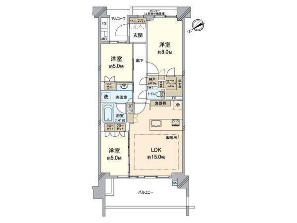 デュオヒルズ秋谷 間取図(平面図) デュオヒルズ秋谷 間取図(平面図)