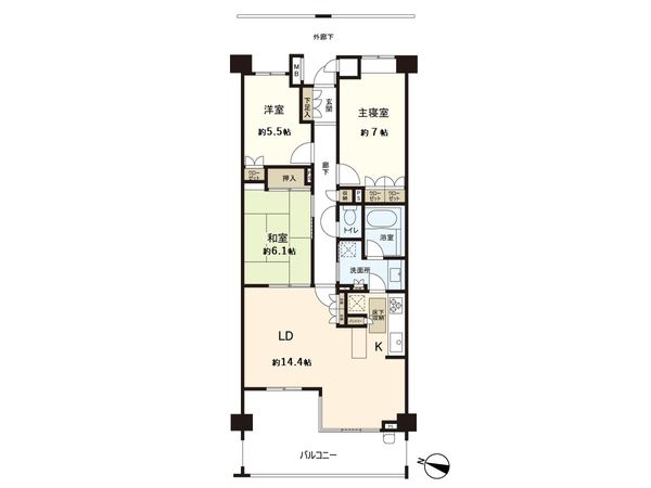 アデニウム葉山一色 間取図(平面図) 間取図(平面図)