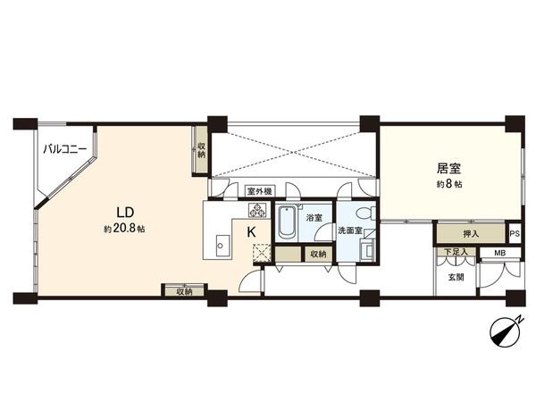 逗子マリーナ8号棟 間取図(平面図) 逗子マリーナ8号棟 間取図(平面図)