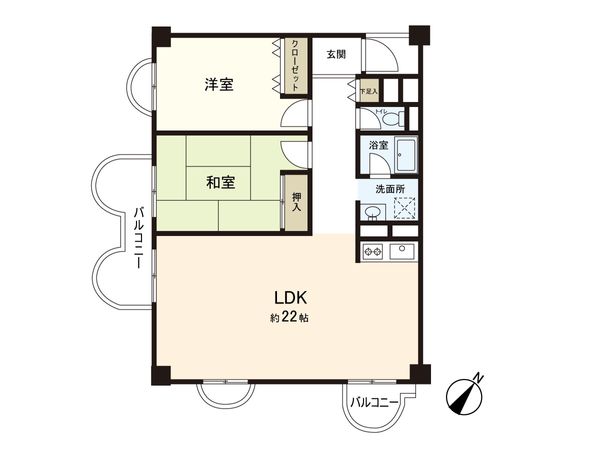 逗子マリーナ2号棟 間取図(平面図) 間取図(平面図)