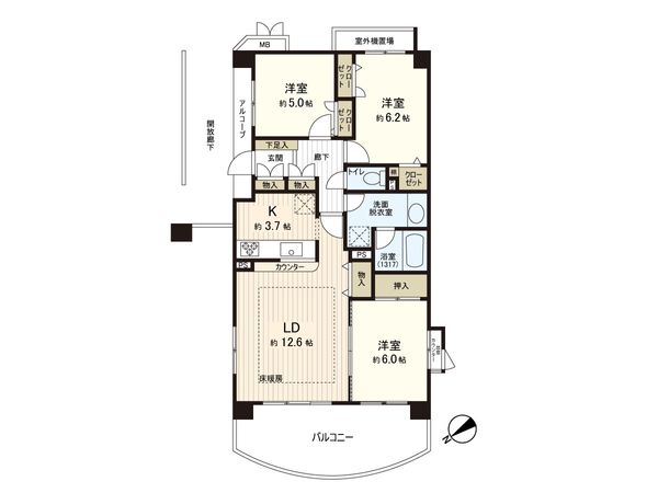 ファミール・逗子シーサイドヒルズ 間取図(平面図) 間取図(平面図)