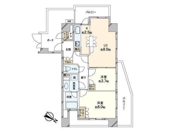 シーアイマンション京急田浦 間取図(平面図) 間取図(平面図)