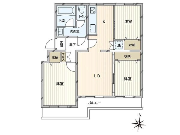 逗子小坪ハイツ 1号棟 間取図(平面図)