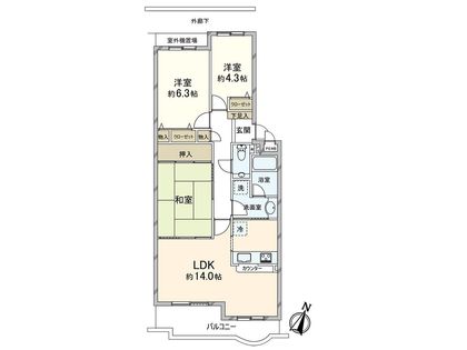 ライブタウン湘南野比 5号棟 間取図(平面図)