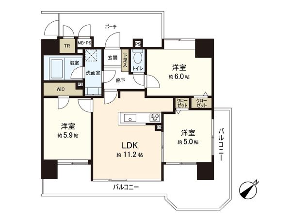 ダイアパレス横須賀中央 間取図(平面図)