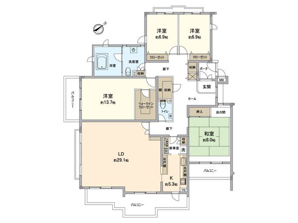 コスモミロス逗子 間取図(平面図) 間取図(平面図)