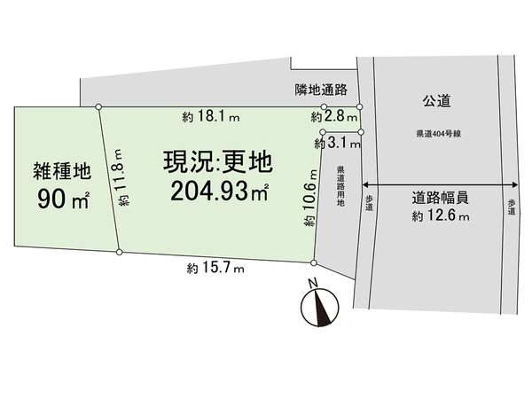 茅ヶ崎市甘沼 土地 区画図