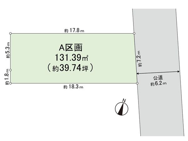 茅ヶ崎市富士見町 土地 A区画 区画図