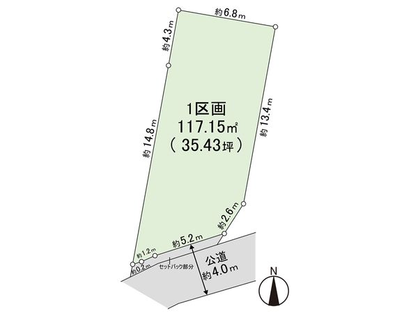 茅ヶ崎市美住町 1区画 区画図 茅ヶ崎市美住町 1区画 区画図