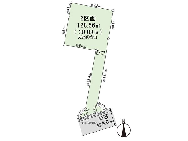 茅ヶ崎市美住町 2区画 区画図 茅ヶ崎市美住町 2区画 区画図