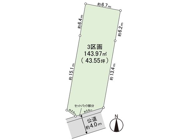 茅ヶ崎市美住町 3区画 区画図 茅ヶ崎市美住町 3区画 区画図