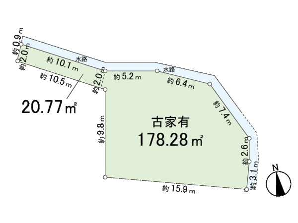 藤沢市羽鳥3丁目(土地) 地形図