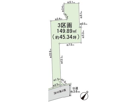 藤沢市羽鳥3丁目(土地)3区画 間取図