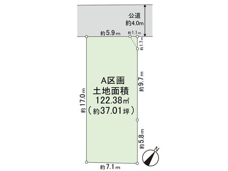 藤沢市羽鳥5丁目(土地)A区画 間取図