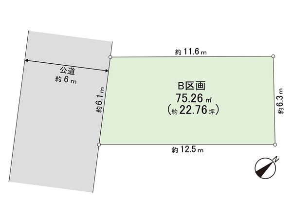 茅ヶ崎市汐見台(土地)B区画 区画図 茅ヶ崎市汐見台(土地)B区画 区画図