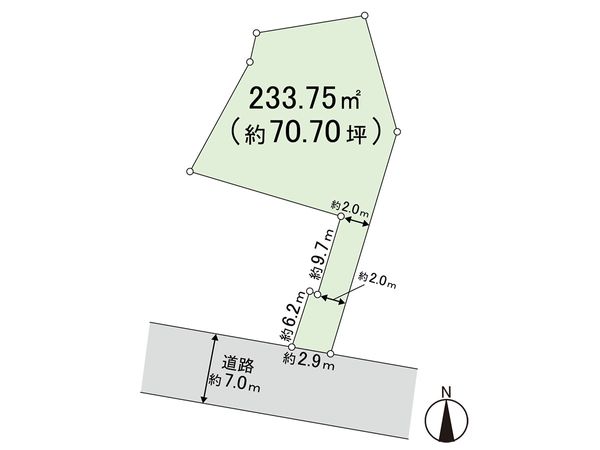 藤沢市城南3丁目(土地) 区画図 藤沢市城南3丁目(土地) 区画図