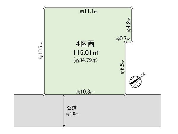 藤沢市辻堂太平台1丁目 土地 4区画 区画図 藤沢市辻堂太平台1丁目 土地 4区画 区画図
