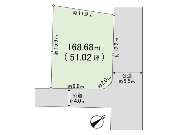 茅ヶ崎市平和町 土地 区画図