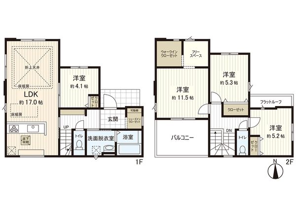 藤沢市羽鳥2丁目 1号棟 間取図(平面図)