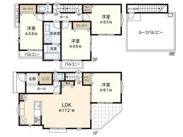 茅ヶ崎市出口町 新築戸建 間取図(平面図) 茅ヶ崎市出口町 新築戸建 間取図(平面図)