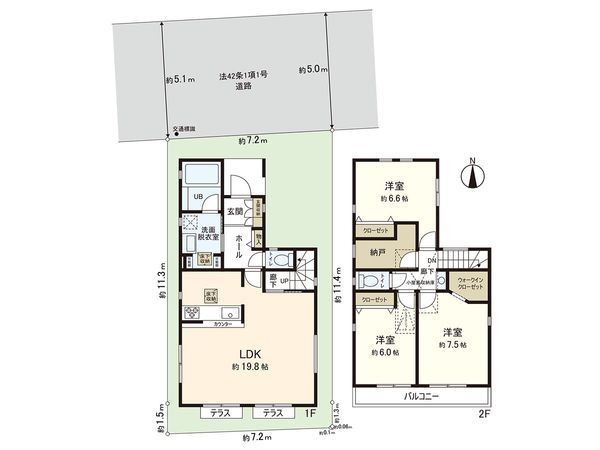 茅ヶ崎市菱沼3丁目 新築戸建 間取図(平面図)