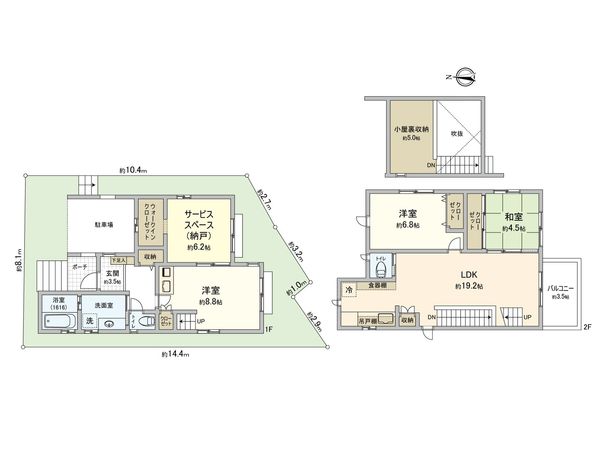 茅ヶ崎市小和田3丁目 間取図(平面図) 茅ヶ崎市小和田3丁目 間取図(平面図)
