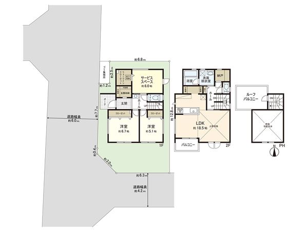 茅ヶ崎市浜須賀 新築戸建 1号棟 間取図(平面図) 茅ヶ崎市浜須賀 新築戸建 1号棟 間取図(平面図)