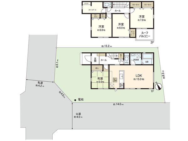 茅ヶ崎市甘沼 新築戸建 1号棟 間取図(平面図) 茅ヶ崎市甘沼 新築戸建 1号棟 間取図(平面図)