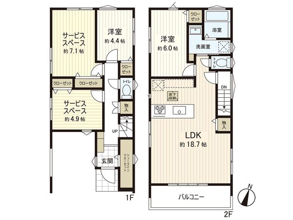 藤沢市羽鳥3丁目(新築戸建)3号棟 間取図(平面図) 藤沢市羽鳥3丁目(新築戸建)3号棟 間取図(平面図)